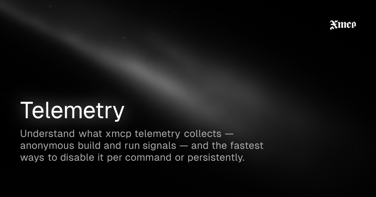 Telemetry | xmcp Documentation